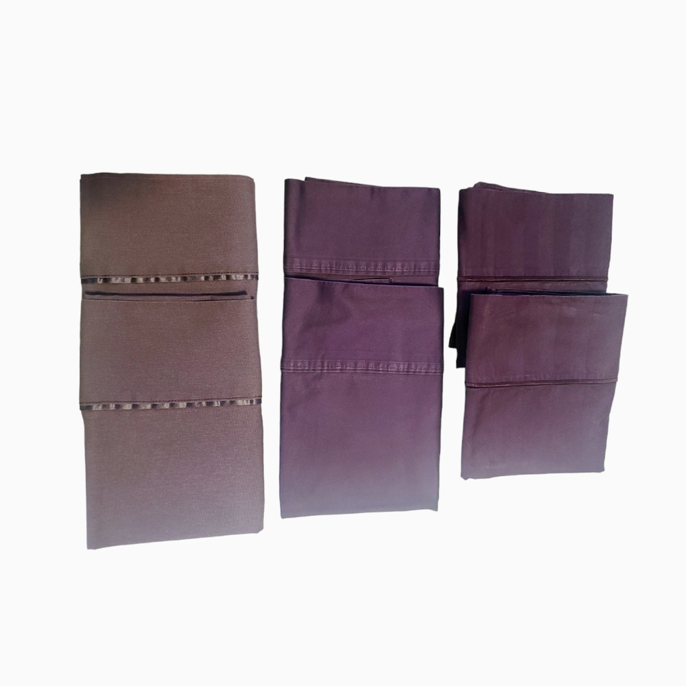 King & Queen Purple Pillowcases Set of 6